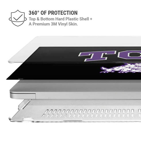 Texas Christian University TCU Horned Frogs Logo MacBook Air 15in (2023-2025) Case plus Skin